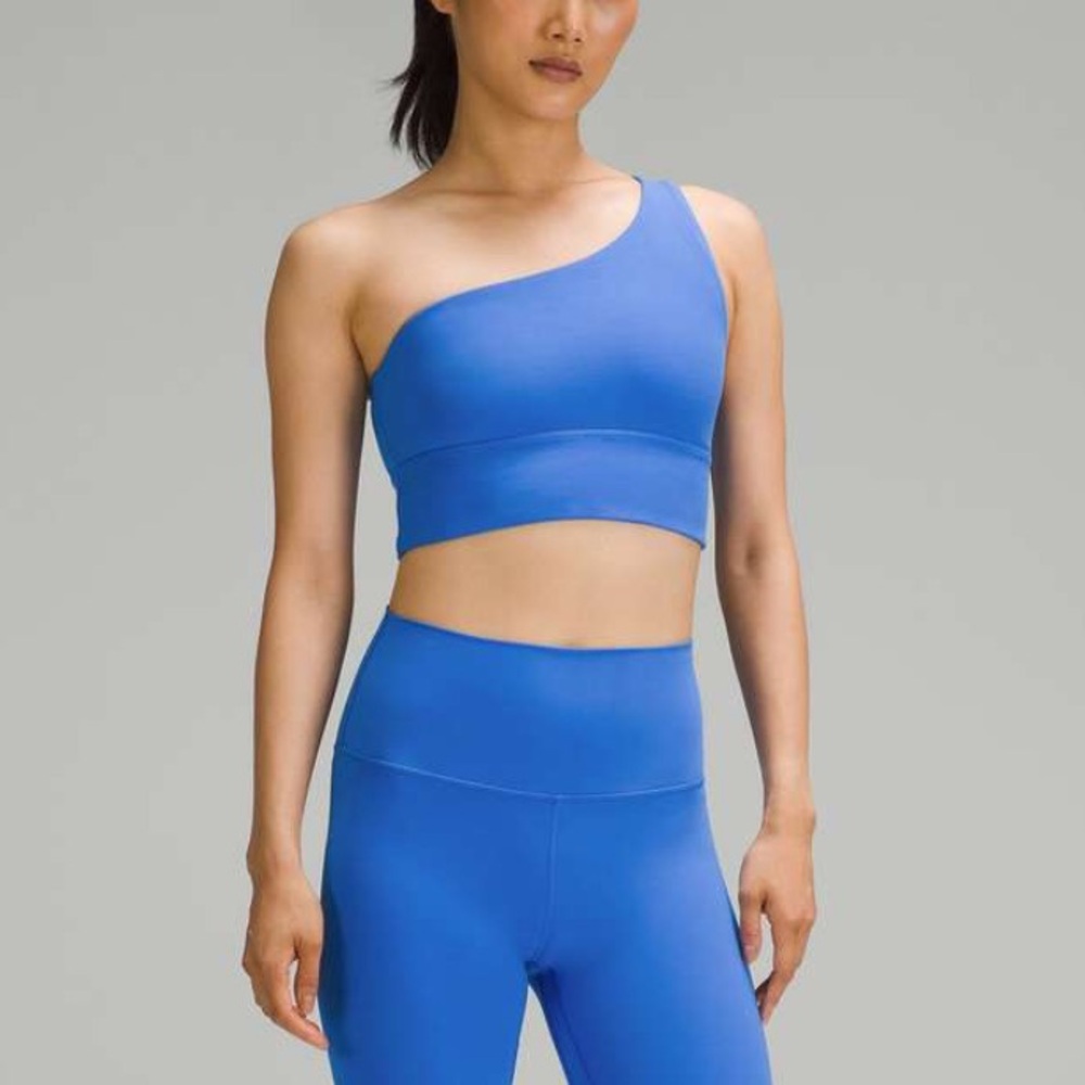 NWT $58 Lululemon Align Asymmetrical Bra A/B Cup Pipe Dream Blue